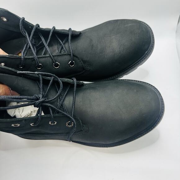 Junior\'s Timberland 6 Inch Basic Waterproof Boots Black - Youth 6.5 / Women’s 8 main image 6